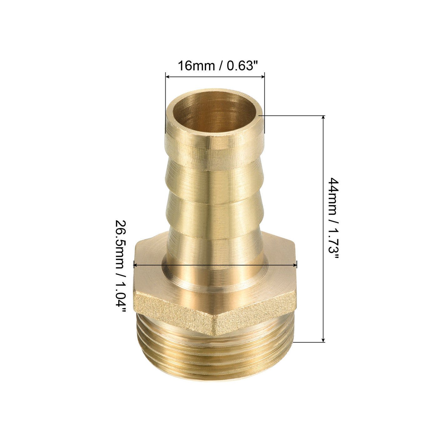 Harfington Hose Barb Fitting Straight Barbed Male Thread