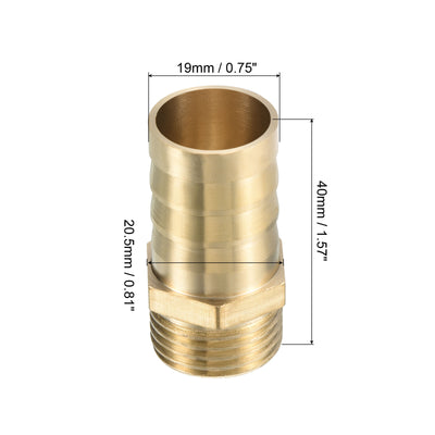 Harfington Hose Barb Fitting Straight Barbed Male Thread