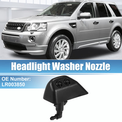 Harfington Headlight Washer Nozzle Jet Spray Front Right Passenger Side LR003850 for Land Rover LR2 2008-2013 Black