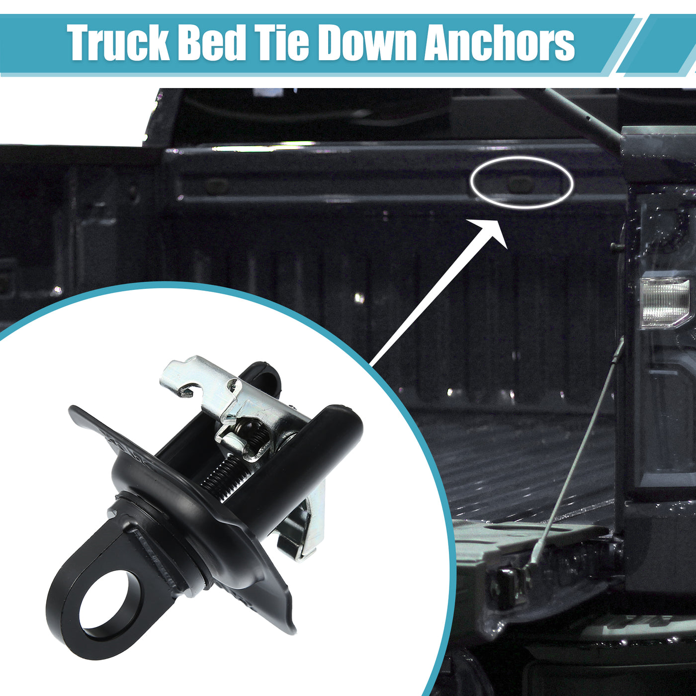 X AUTOHAUX 2pcs Truck Bed Tie Down Anchors 23146899 Replacement for Chevrolet Silverado 1500 2014-2023 Truck Bed Cargo Tie Downs for GMC Sierra 1500 2014-2023