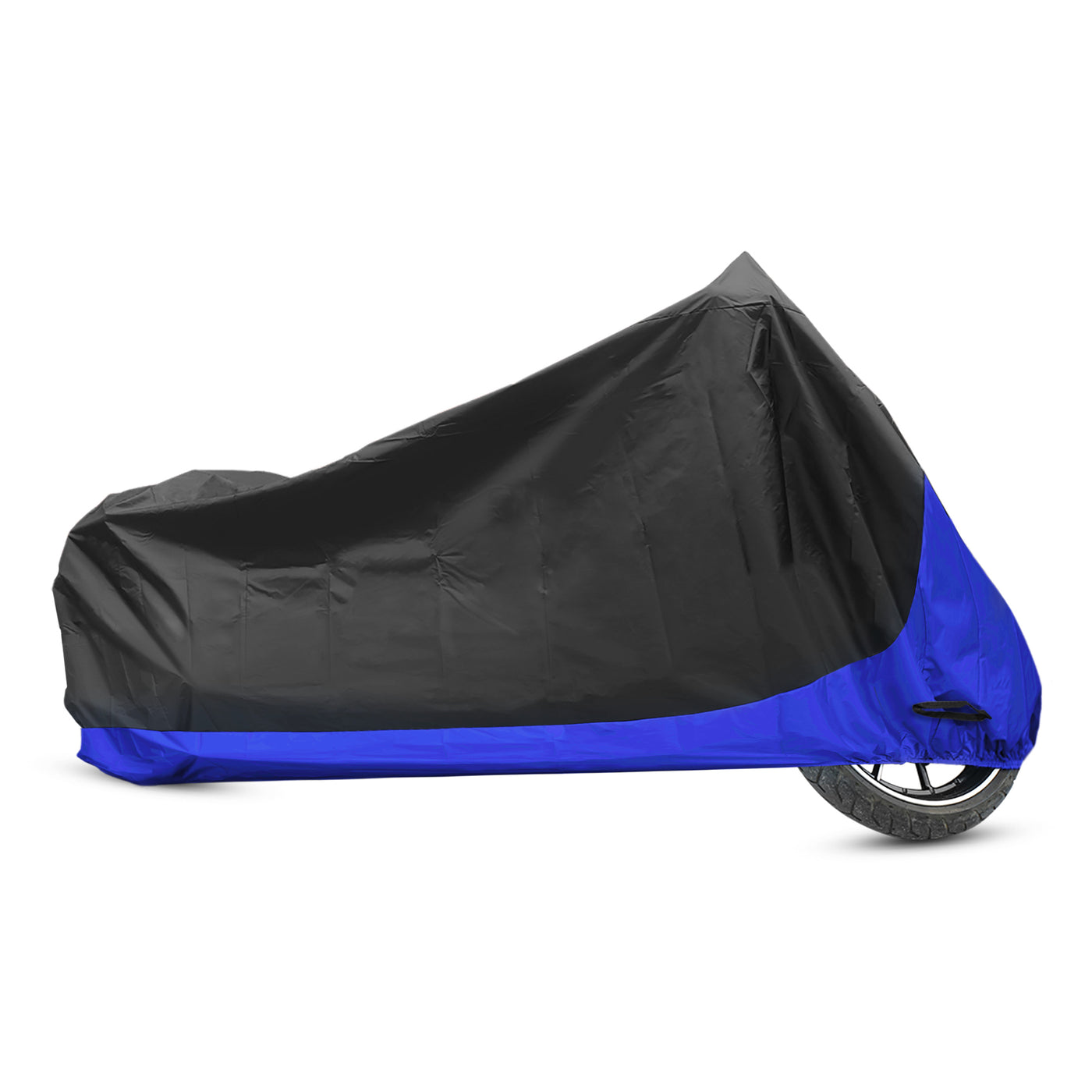 X AUTOHAUX Motorcycle Cover 2 in 1 Storage Bag Motorbike Cover Waterproof Rain Dust Protector for Harley Sportster Iron 883 Street 750 Forty-Eight Cruiser Scooter Dirt Bike Models Black Blue