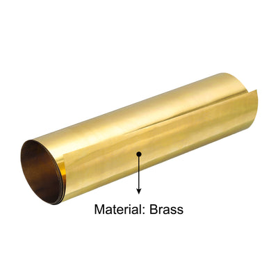 Harfington Uxcell Brass Sheet Roll, Brass Foil Roll Brass Strip Gold for Crafts, Electrical Repairs, Grounding