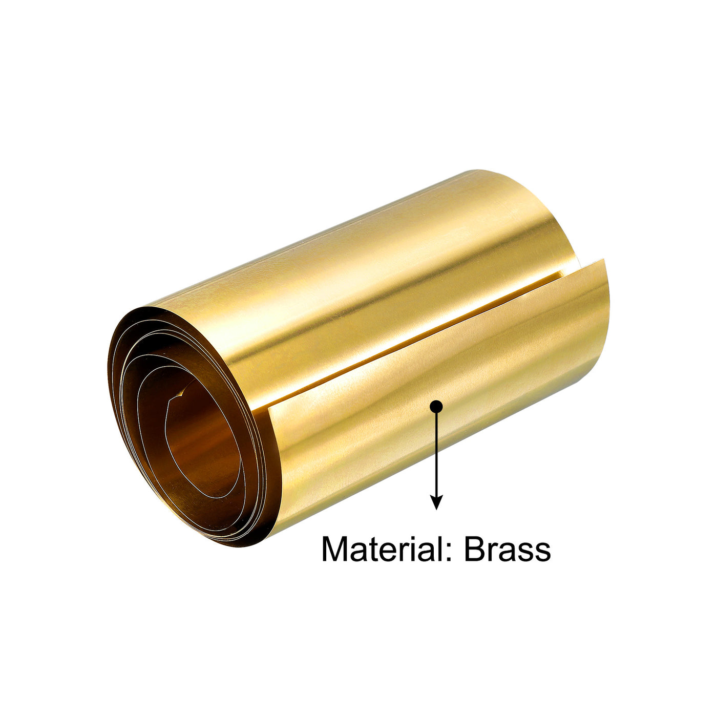 uxcell Uxcell Brass Sheet Roll, Brass Foil Roll Brass Strip Gold for Crafts, Electrical Repairs, Grounding