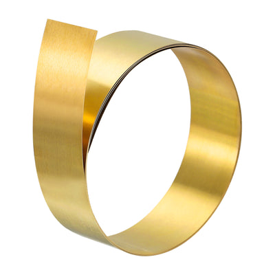 Harfington Uxcell Brass Sheet Roll, Brass Foil Roll Brass Strip Gold for Crafts, Electrical Repairs, Grounding