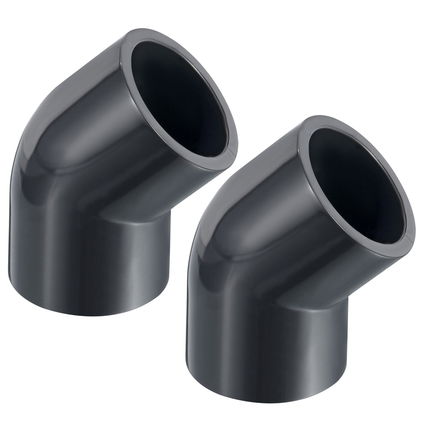 Harfington UPVC Pipe Fitting, 2 Pack 45 Degree Elbow Pipe Adapter 32mm 1" Slip Socket Coupling Connector