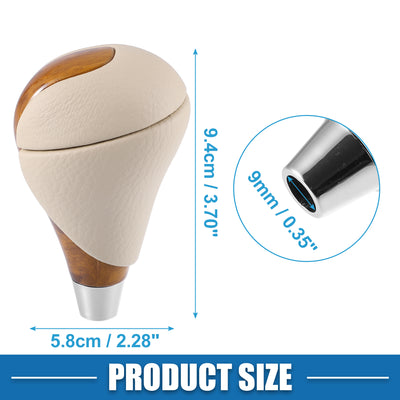 Harfington Gear Stick Shift Knob Gear Shift Knob Stick Shifter for Lexus ES300h ES350 GS300 GS350 GS430 GS450h GS460 IS250 IS300 IS350 LS460 Beige Wood Grain