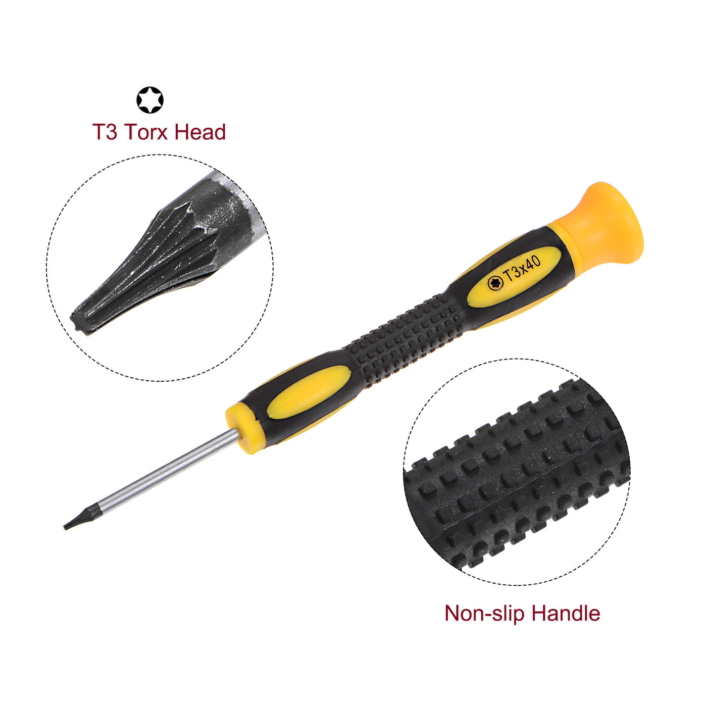 uxcell Uxcell Precision Torx Screwdriver Star Head Swivel Lid Non-slip Handle