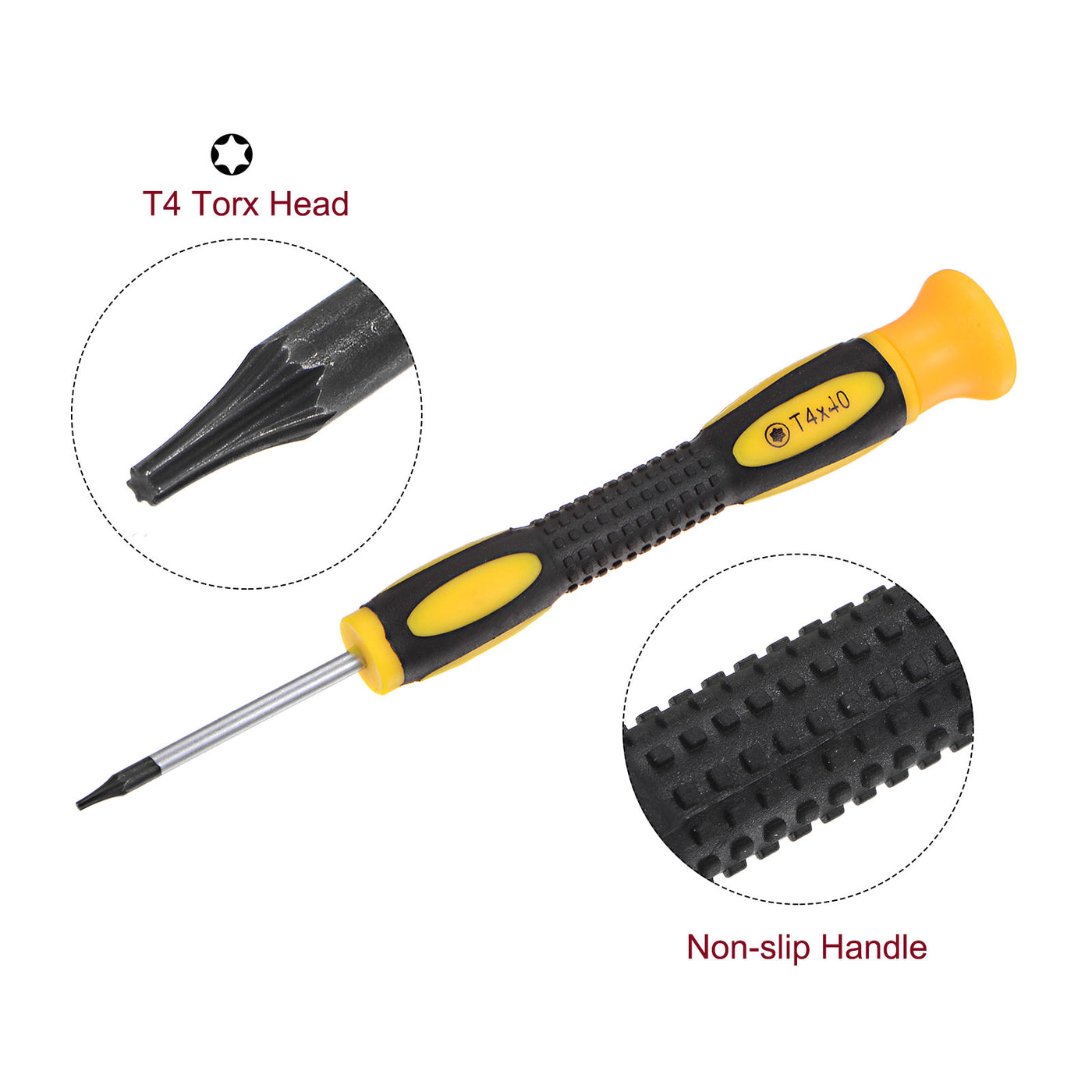 uxcell Uxcell Precision Torx Screwdriver Star Head Swivel Lid Non-slip Handle