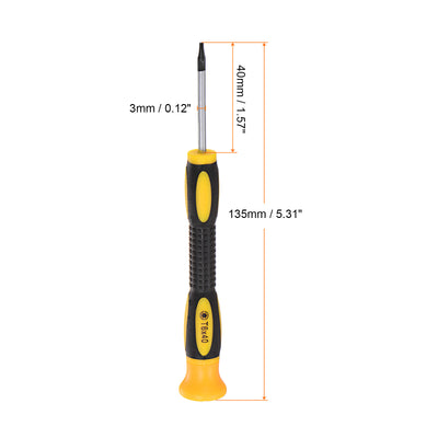 Harfington Uxcell Precision Torx Screwdrivers Security Star Head Swivel Lid Non-slip Handle