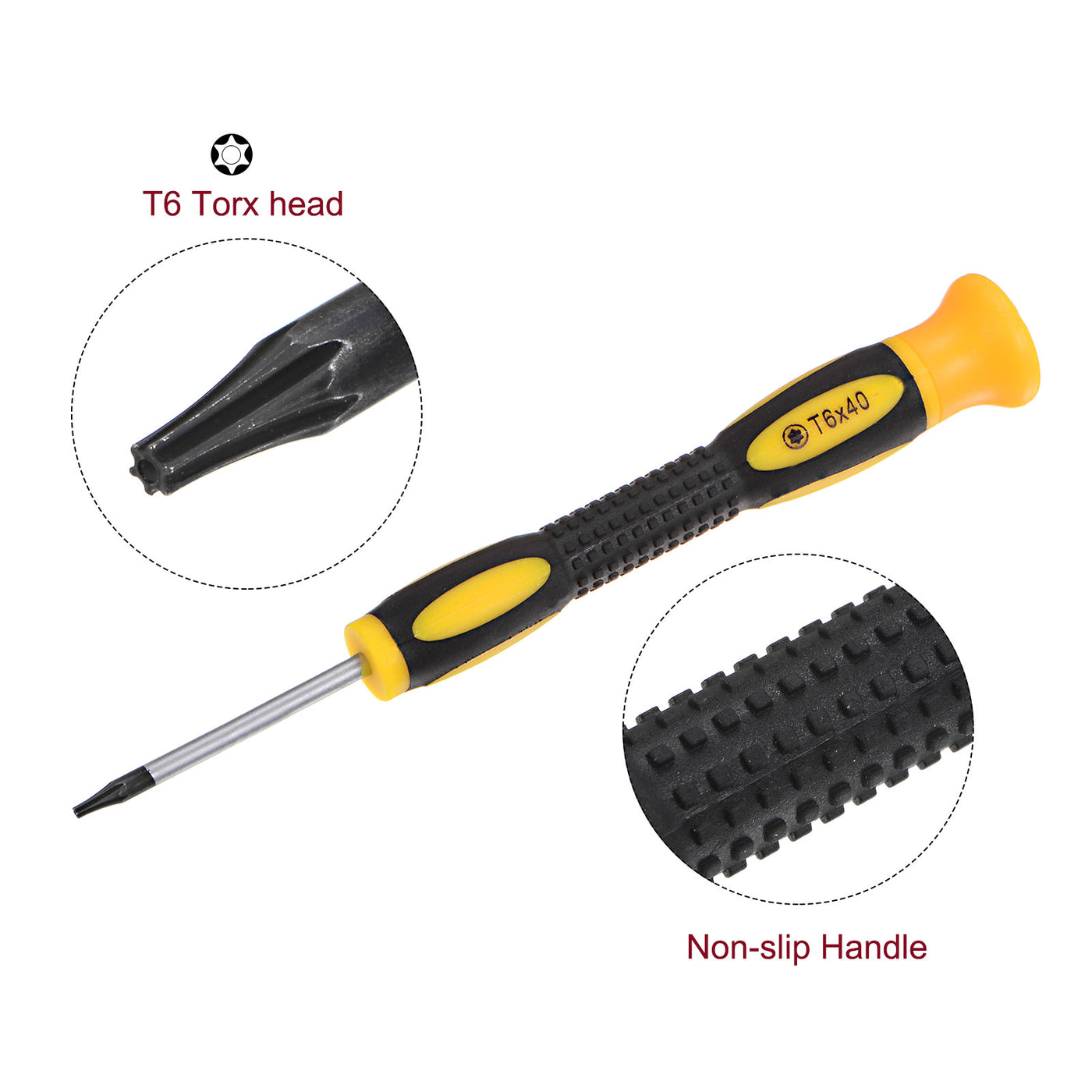 uxcell Uxcell Precision Torx Screwdrivers Security Star Head Swivel Lid Non-slip Handle