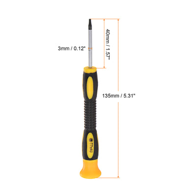 Harfington Uxcell Precision Torx Screwdrivers Security Star Head Swivel Lid Non-slip Handle