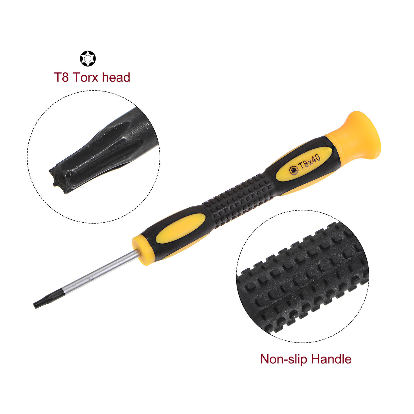 uxcell Uxcell Precision Torx Screwdrivers Security Star Head Swivel Lid Non-slip Handle