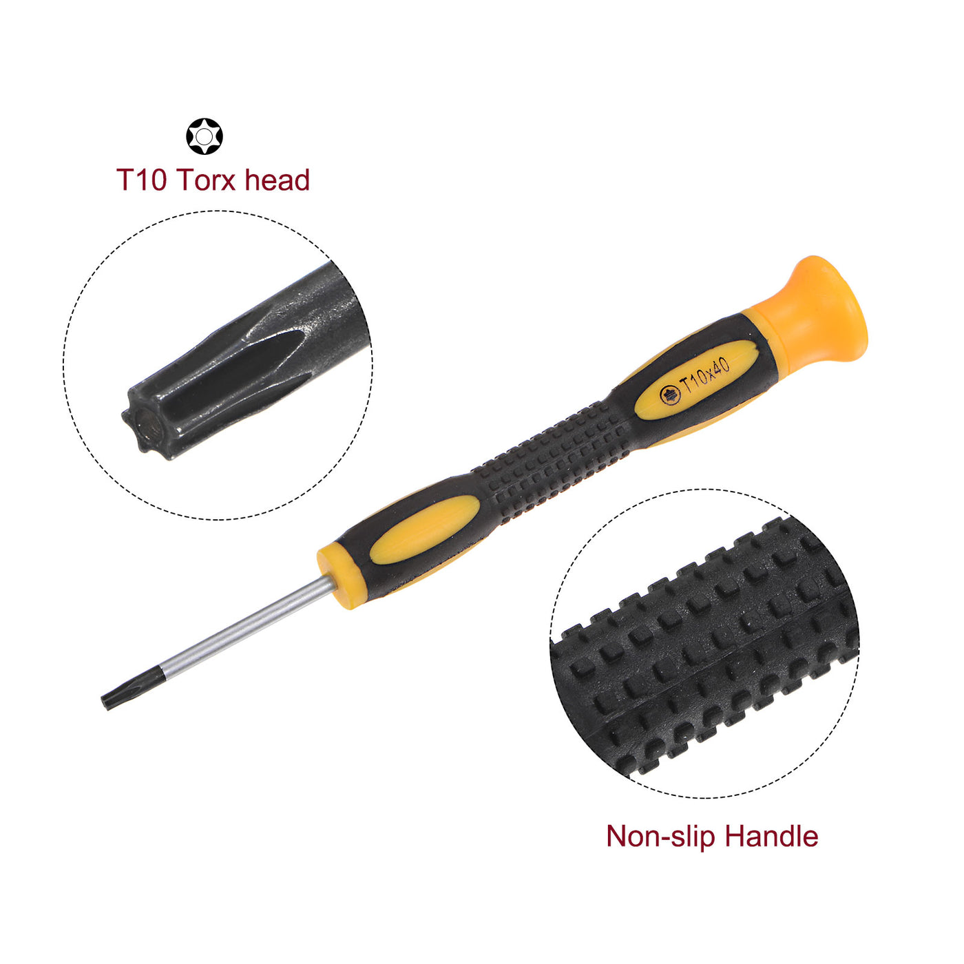 uxcell Uxcell Precision Torx Screwdrivers Security Star Head Swivel Lid Non-slip Handle