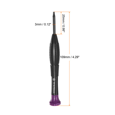 Harfington Uxcell Precision Torx Screwdriver Star Head Swivel Lid Non-slip Plastic Handle