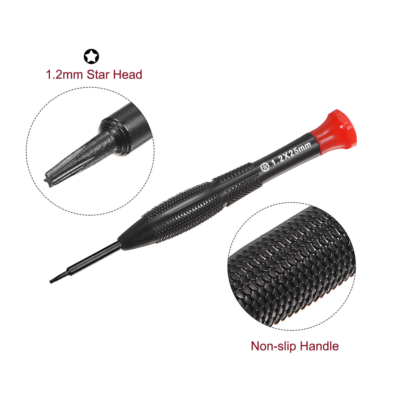 uxcell Uxcell Precision Star Screwdriver 5-Point Torx Head Swivel Lid Non-slip Plastic Handle