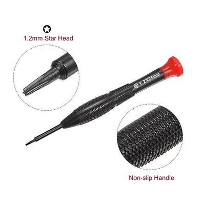 Harfington Uxcell Precision Star Screwdriver 5-Point Torx Head Swivel Lid Non-slip Plastic Handle