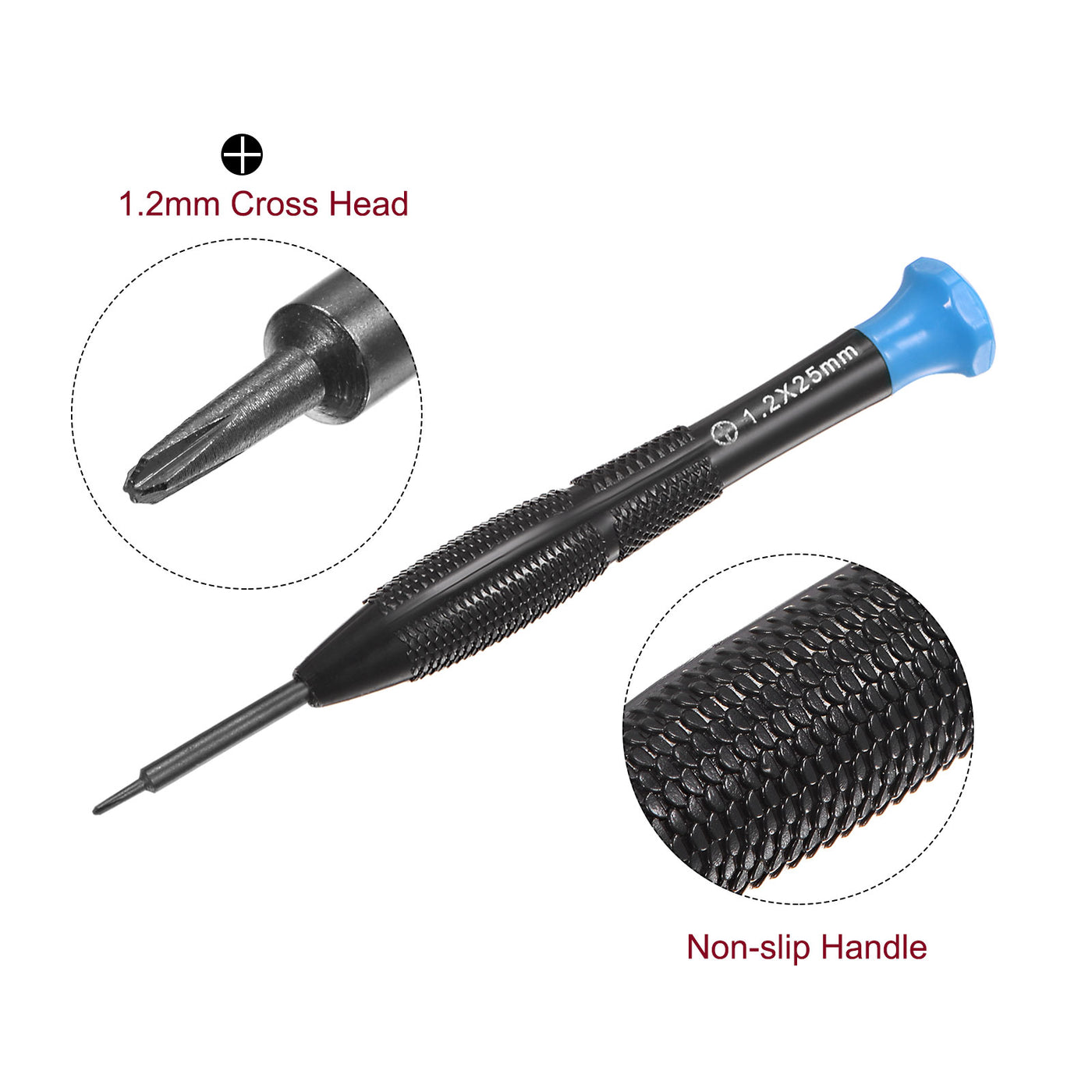 uxcell Uxcell Precision Phillips Screwdriver Cross Head Swivel Lid Non-slip Plastic Handle