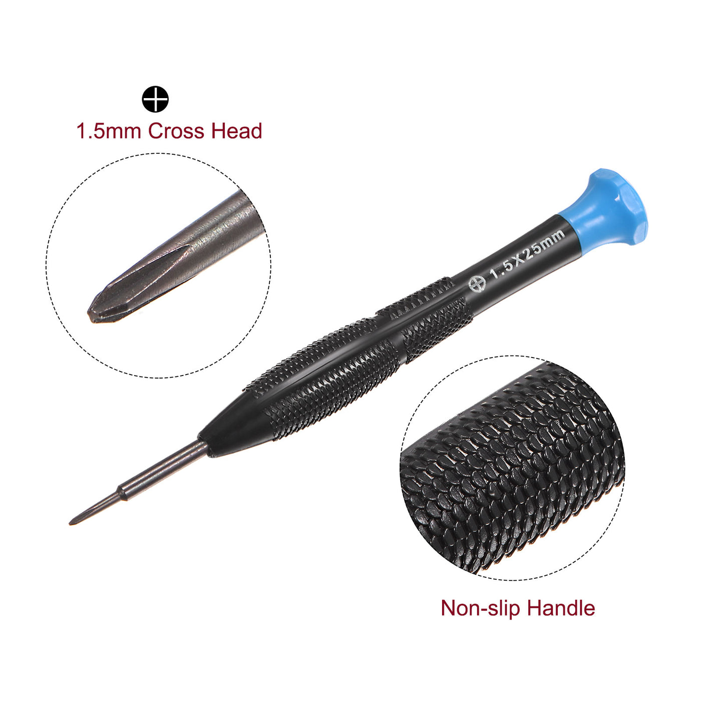 uxcell Uxcell Precision Phillips Screwdrivers Cross Head Swivel Lid Non-slip Plastic Handle