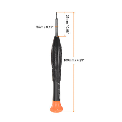 Harfington Uxcell Precision Slotted Screwdriver Flat Head Swivel Lid Non-slip Plastic Handle