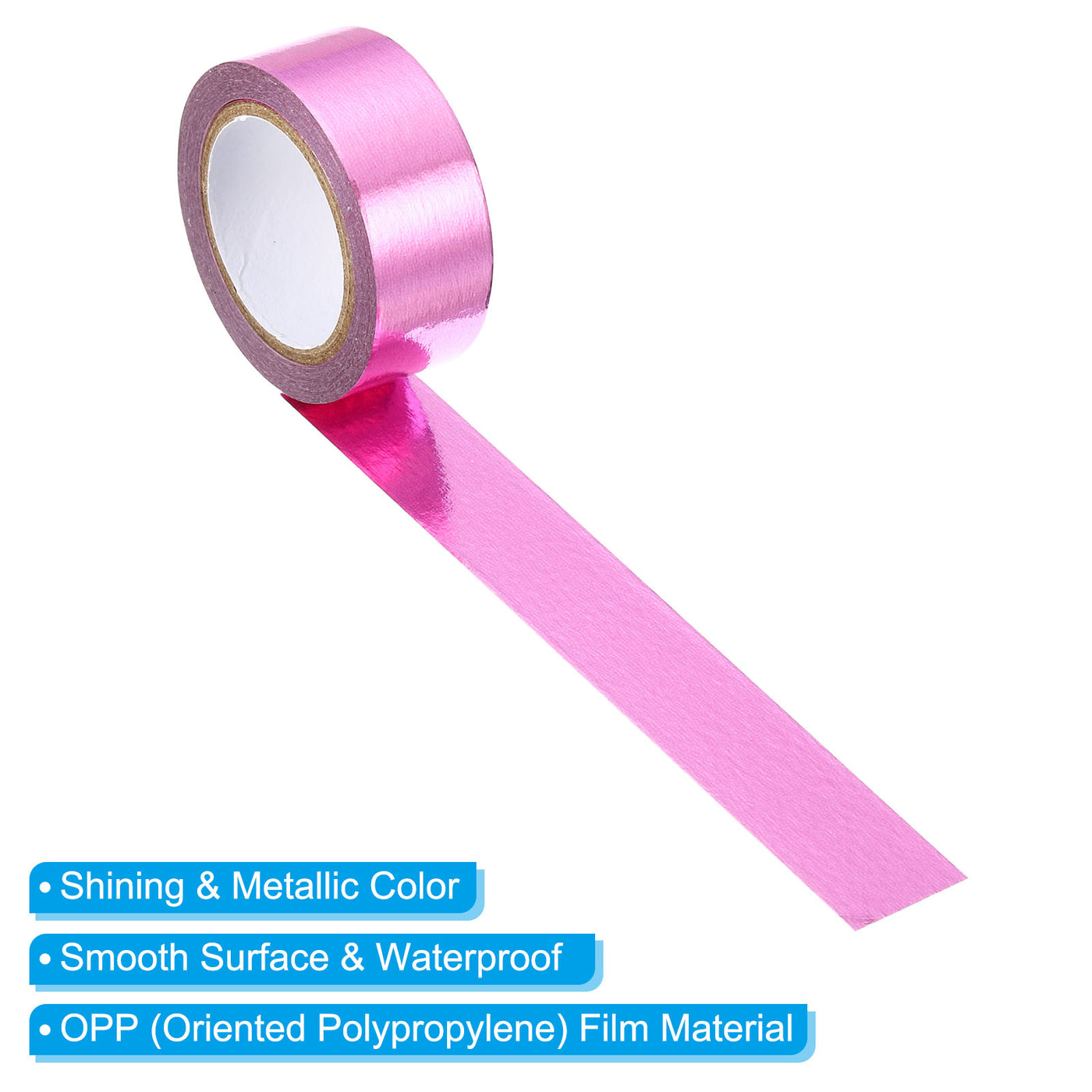 Harfington Metallic Washi Tape 15mm x 5m, 10 Pack Art Paper Tapes Washi Self-Adhesive Pink