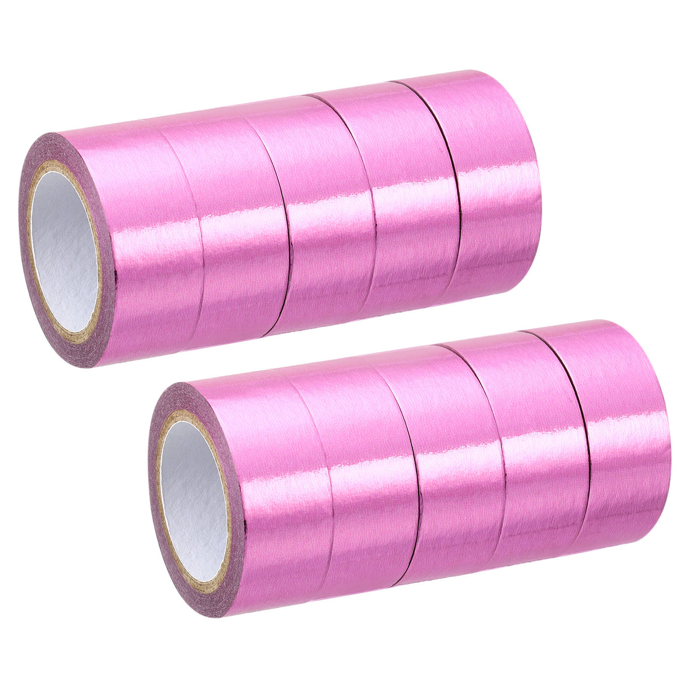 Harfington Metallic Washi Tape 15mm x 5m, 10 Pack Art Paper Tapes Washi Self-Adhesive Pink