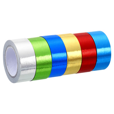 Harfington Metallic Washi Tapes 15mm x 5m, 6 Pack Art Tapes Washi Self-Adhesive 6 Colors