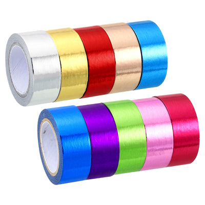 Harfington Metallic Washi Tape 15mm x 5m, 10 Pack Art Tapes Washi Self-Adhesive 10 Colors