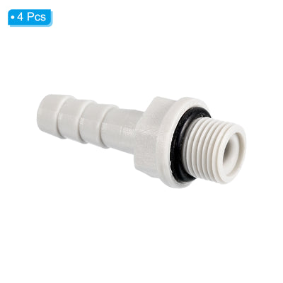 Harfington Hose Barb Fitting Straight Barbed Male Thread, POM Plastic Pipe Connector