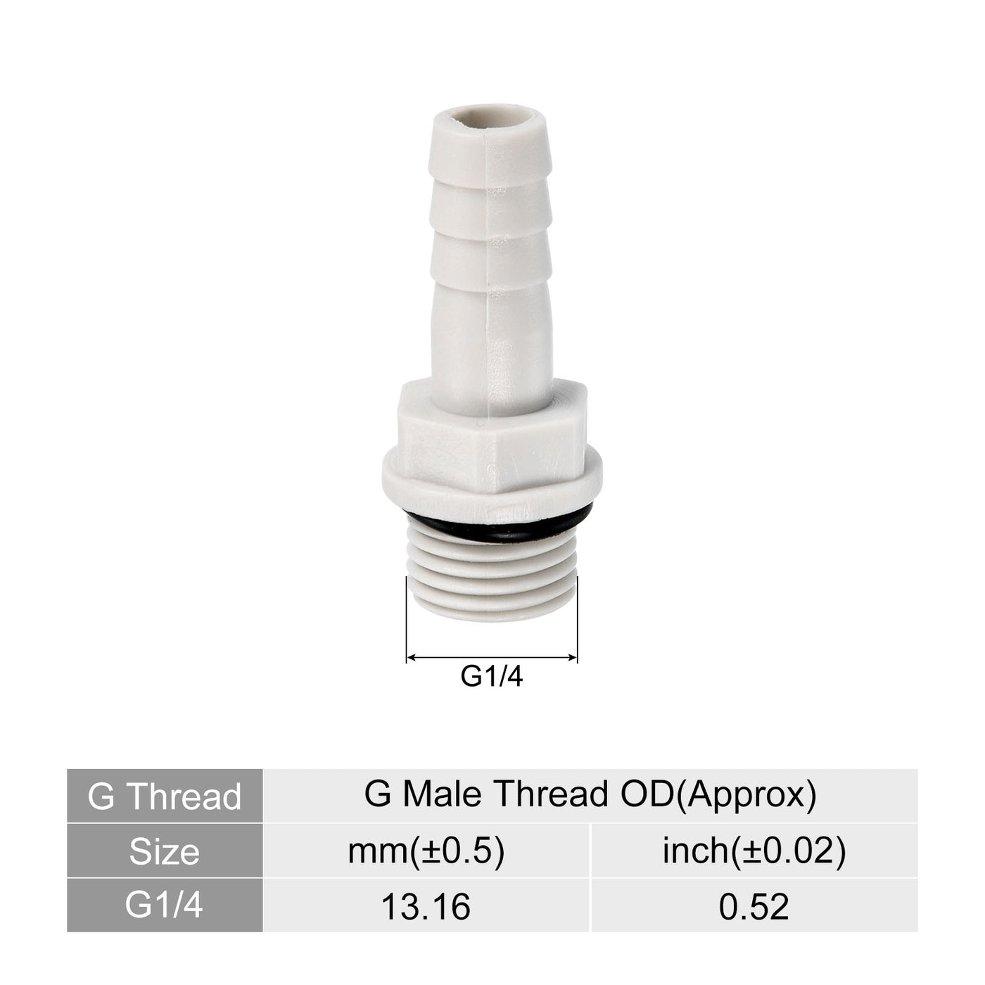 Harfington Hose Barb Fitting Straight Barbed Male Thread, POM Plastic Pipe Connector