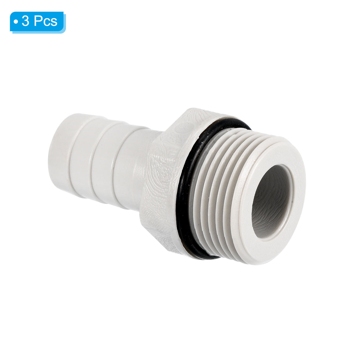 Harfington Hose Barb Fitting Straight Barbed Male Thread, POM Plastic Pipe Connector