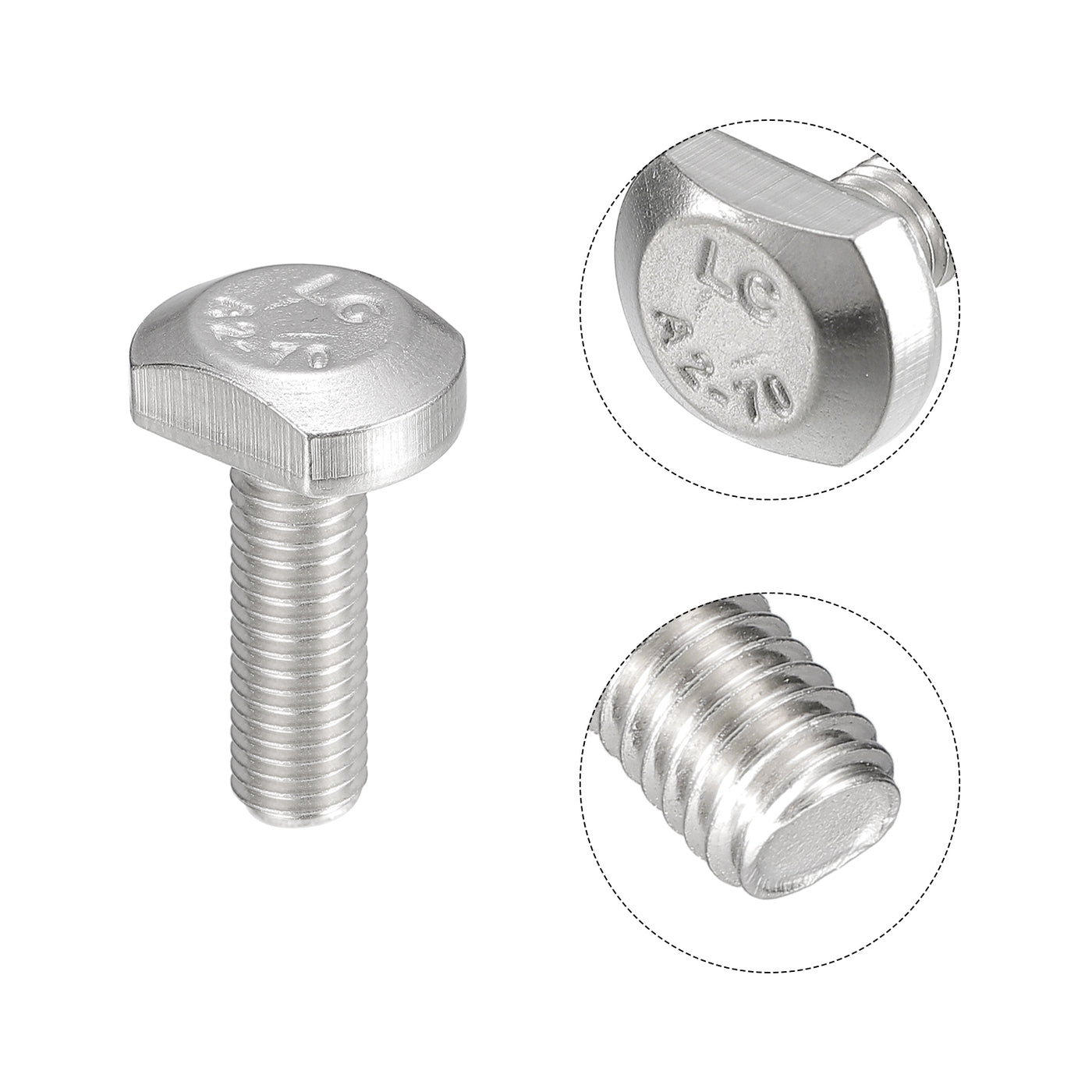 uxcell Uxcell T-Slot Bolts, 10pcs M5x16mm Drop-in Stud Sliding Bolts 304 Stainless Steel