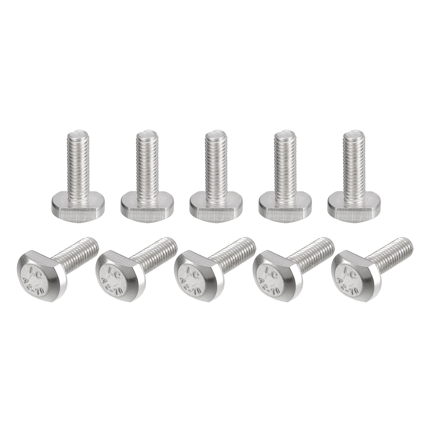 uxcell Uxcell T-Slot Bolts, 10pcs M5x16mm Drop-in Stud Sliding Bolts 304 Stainless Steel