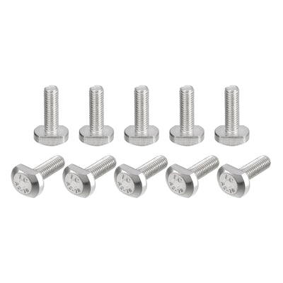 Harfington Uxcell T-Slot Bolts, 10pcs M5x16mm Drop-in Stud Sliding Bolts 304 Stainless Steel