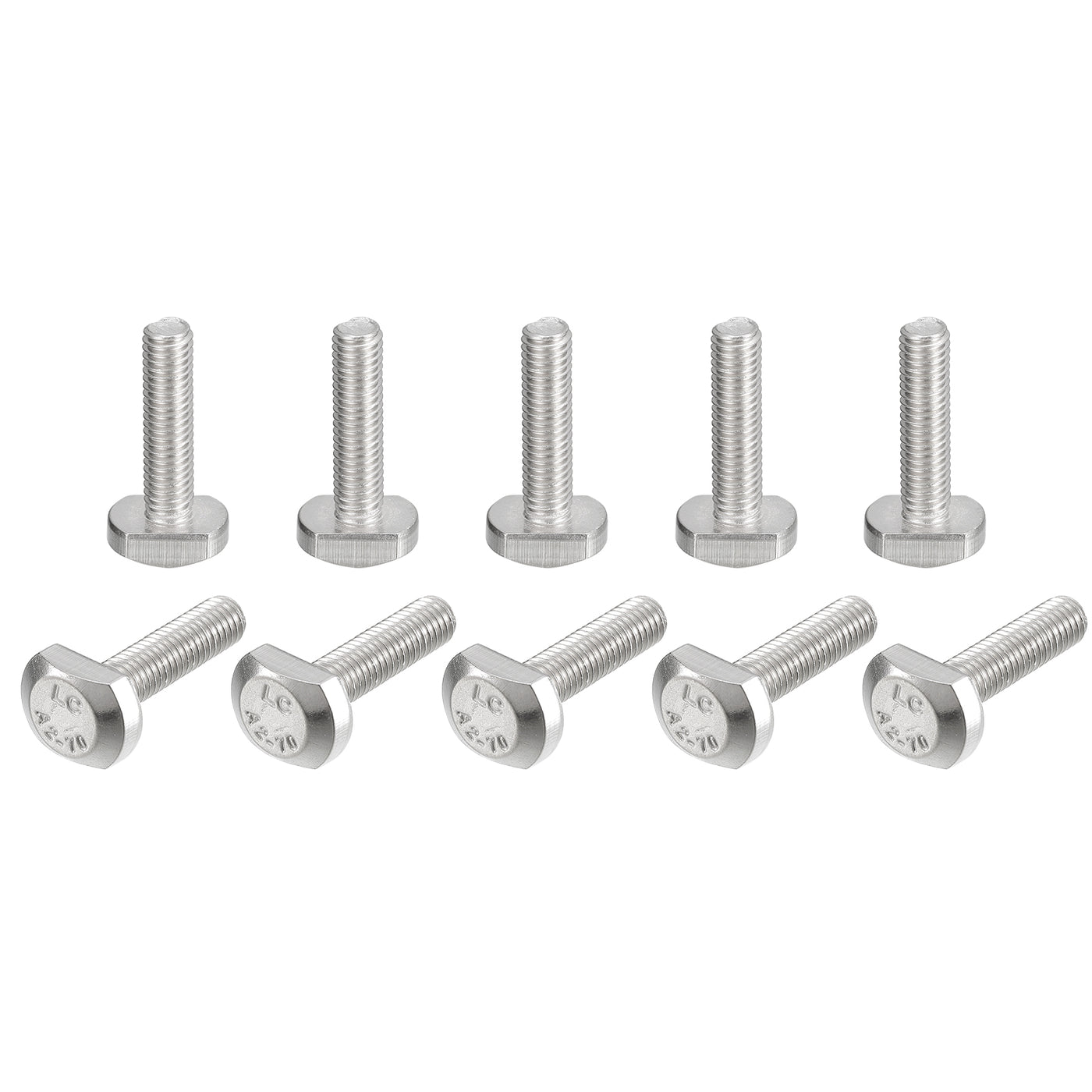 uxcell Uxcell T-Slot Bolts, 20pcs M5x20mm Drop-in Stud Sliding Bolts 304 Stainless Steel