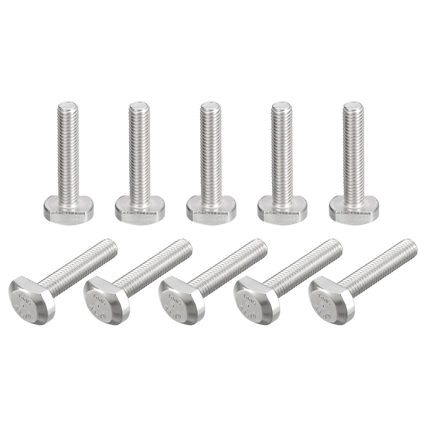 uxcell Uxcell T-Slot Bolts, 10pcs M5x25mm Drop-in Stud Sliding Bolts 304 Stainless Steel