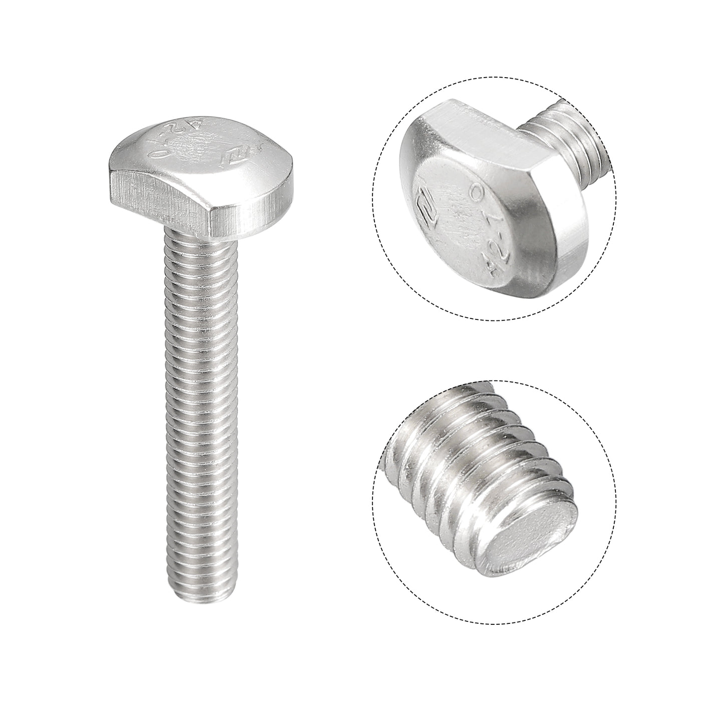 uxcell Uxcell T-Slot Bolts, 20pcs M5x30mm Drop-in Stud Sliding Bolts 304 Stainless Steel