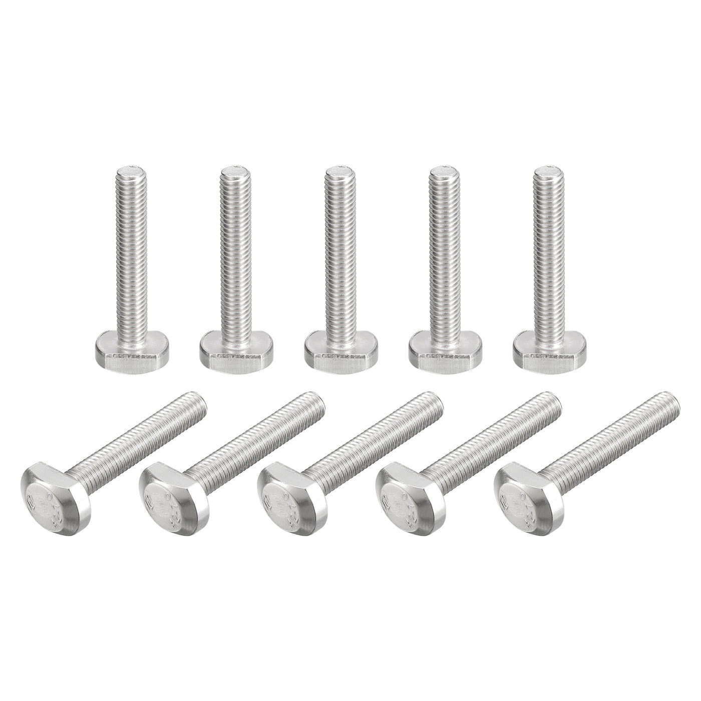 uxcell Uxcell T-Slot Bolts, 20pcs M5x30mm Drop-in Stud Sliding Bolts 304 Stainless Steel