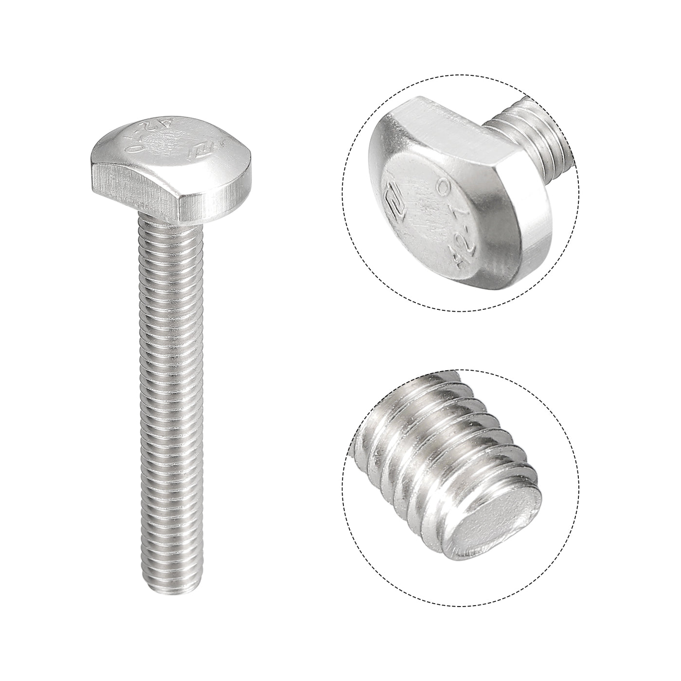 uxcell Uxcell T-Slot Bolts, 10pcs M5x35mm Drop-in Stud Sliding Bolts 304 Stainless Steel