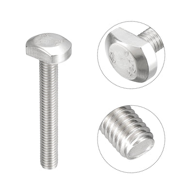 Harfington Uxcell T-Slot Bolts, 10pcs M5x35mm Drop-in Stud Sliding Bolts 304 Stainless Steel