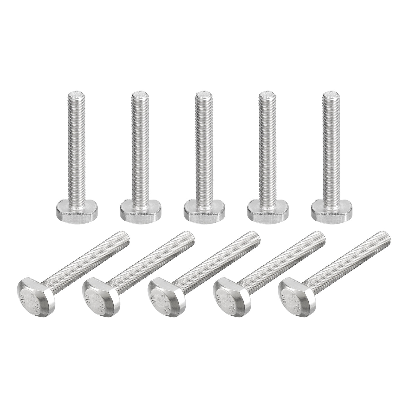 uxcell Uxcell T-Slot Bolts, 10pcs M5x35mm Drop-in Stud Sliding Bolts 304 Stainless Steel