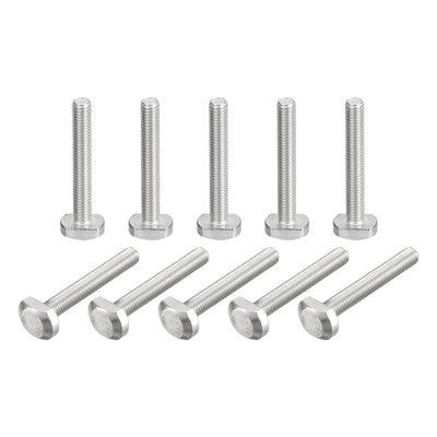 Harfington Uxcell T-Slot Bolts, 10pcs M5x35mm Drop-in Stud Sliding Bolts 304 Stainless Steel