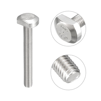 Harfington Uxcell T-Slot Bolts, 10pcs M5x40mm Drop-in Stud Sliding Bolts 304 Stainless Steel