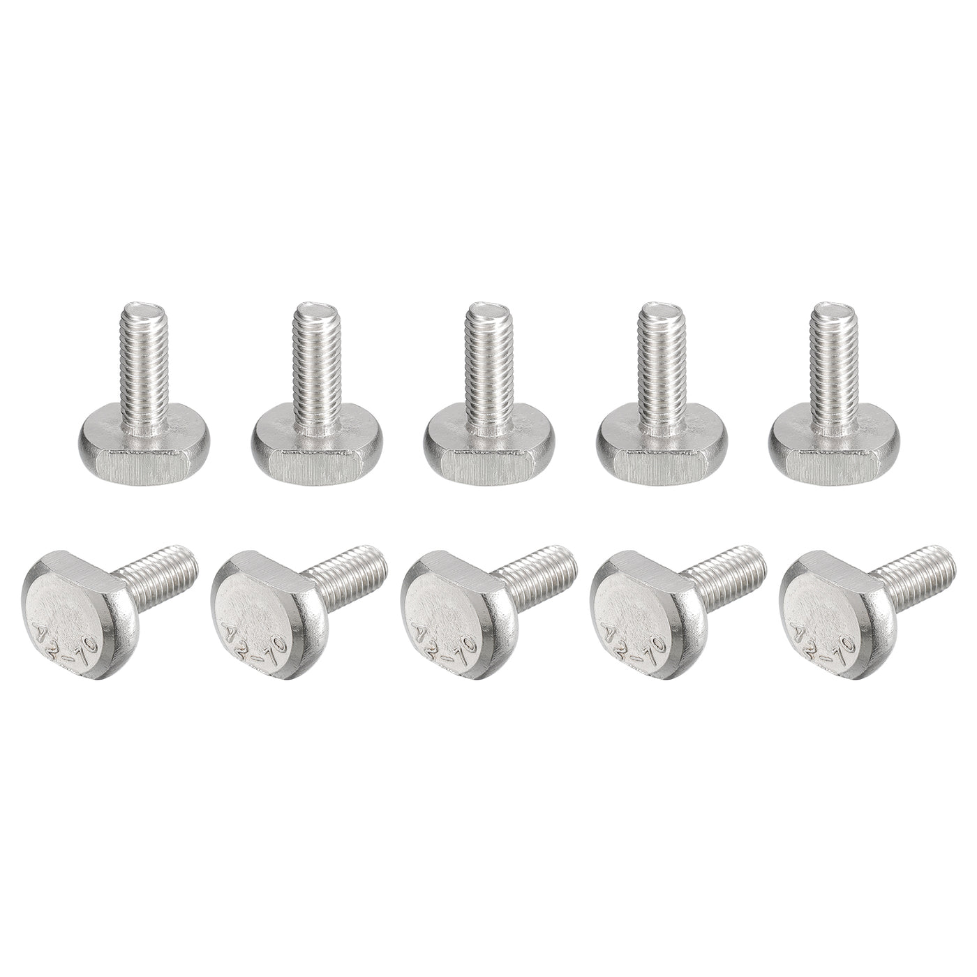 uxcell Uxcell T-Slot Bolts, 10pcs M6x16mm Drop-in Stud Sliding Bolts 304 Stainless Steel