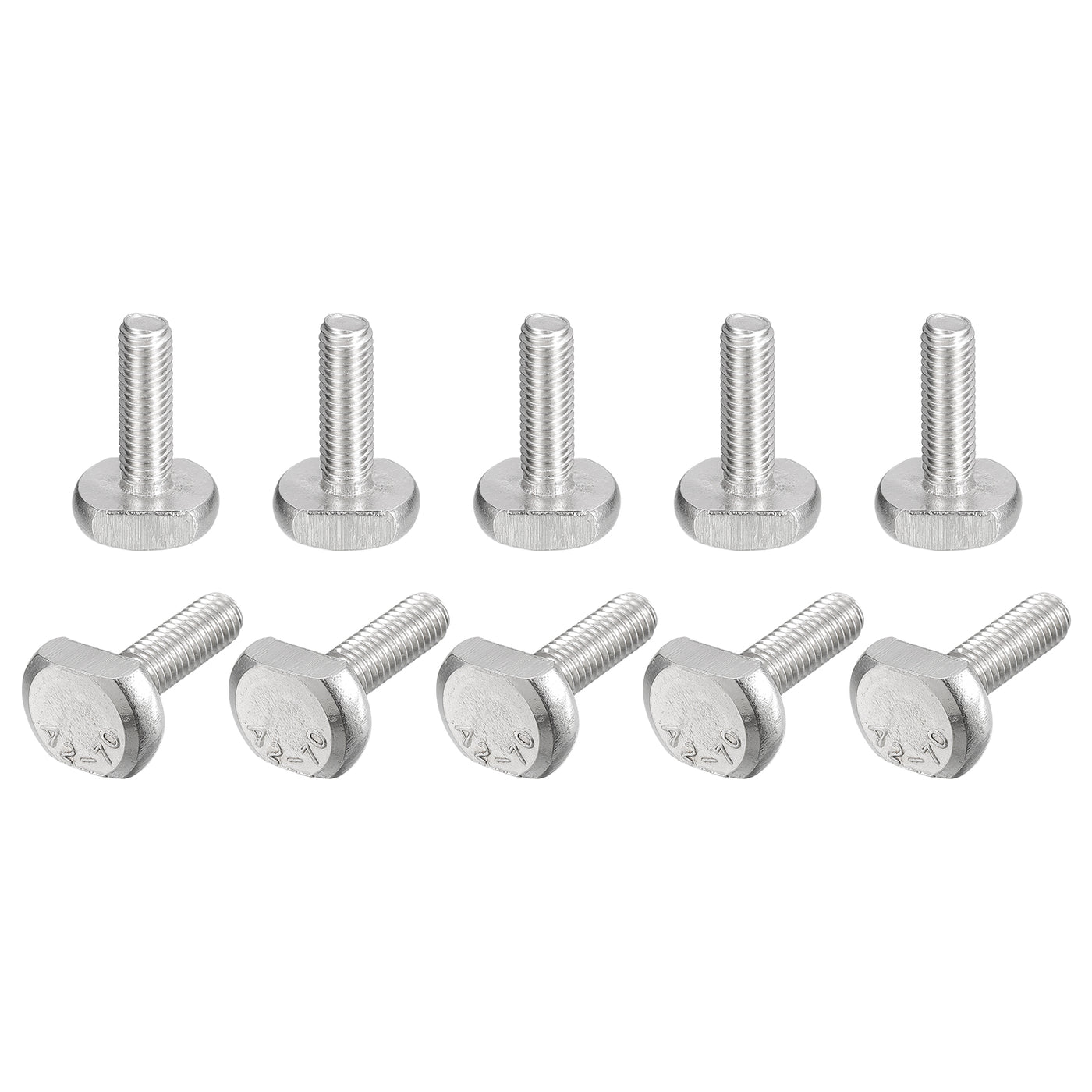 uxcell Uxcell T-Slot Bolts, 20pcs M6x20mm Drop-in Stud Sliding Bolts 304 Stainless Steel