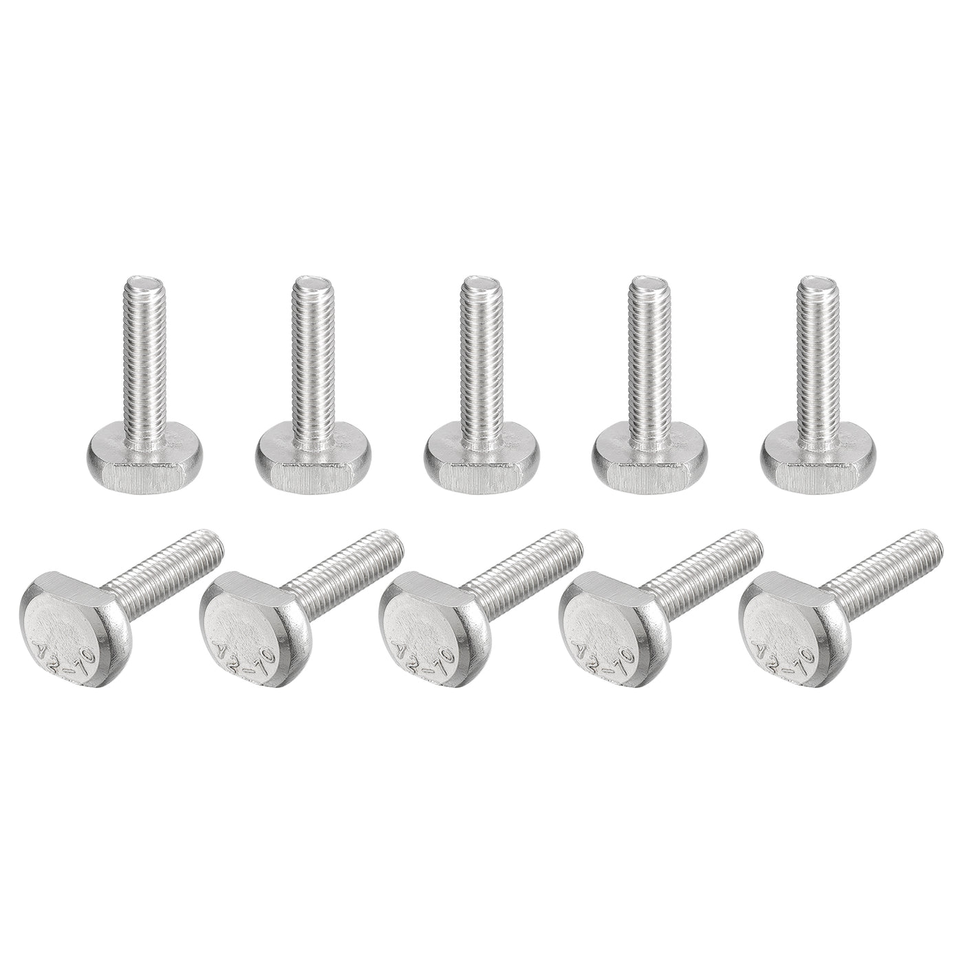 uxcell Uxcell T-Slot Bolts, 10pcs M6x25mm Drop-in Stud Sliding Bolts 304 Stainless Steel