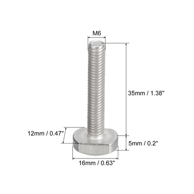 Harfington Uxcell T-Slot Bolts, 10pcs M6x35mm Drop-in Stud Sliding Bolts 304 Stainless Steel