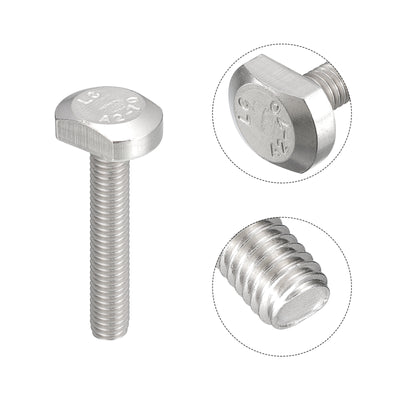 Harfington Uxcell T-Slot Bolts, 10pcs M6x35mm Drop-in Stud Sliding Bolts 304 Stainless Steel