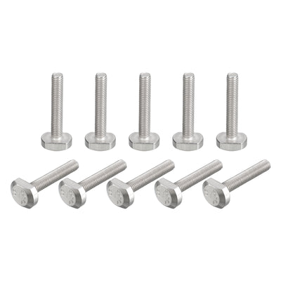 Harfington Uxcell 20Stk T-Schlitz Bolzen M6x35mm T Schlitz Einsteigen Bolzen Schieben Bolzen 304 Edelstahl T Form Schrauben für T Spur