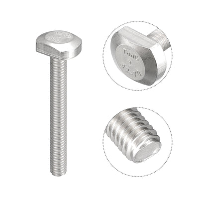 Harfington Uxcell T-Slot Bolts, 10pcs M6x50mm Drop-in Stud Sliding Bolts 304 Stainless Steel