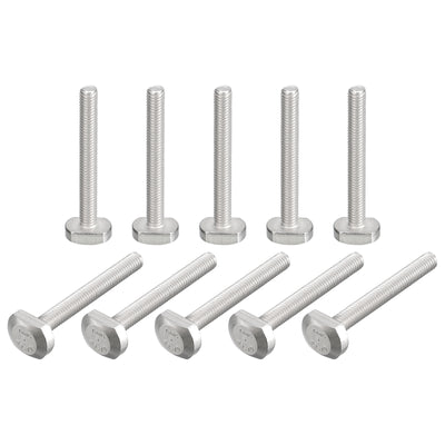 Harfington Uxcell T-Slot Bolts, 10pcs M6x50mm Drop-in Stud Sliding Bolts 304 Stainless Steel